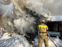 В Большом Истоке сгорел садовый дом